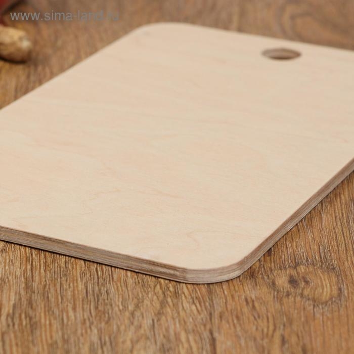 Доска разделочная деревянная  Доска разделочная деревянная "Прямоугольная", 24,8×14,8×0,6 см