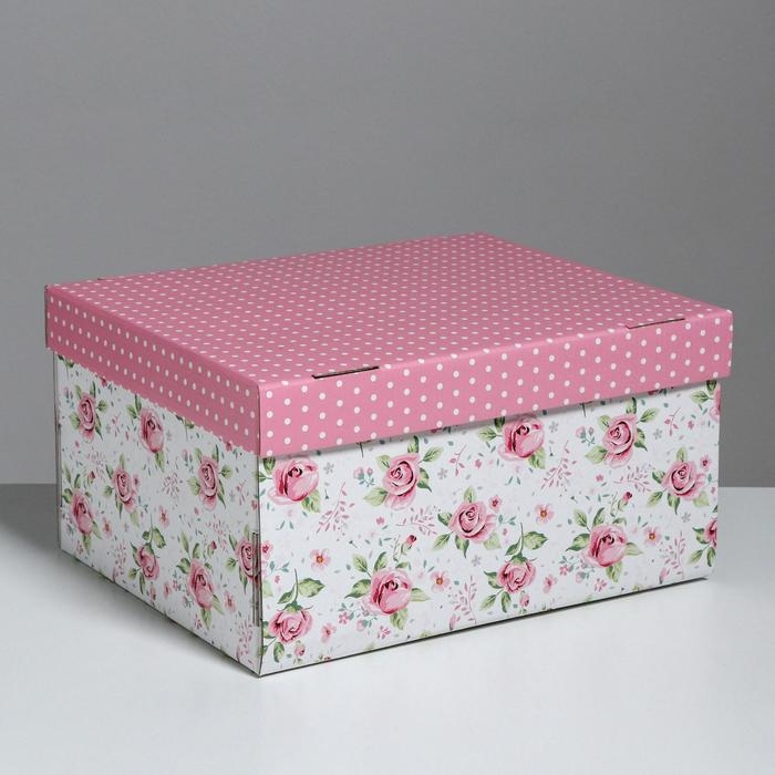 Коробка подарочная складная, упаковка, «Воспоминания о чудесном», 31 х 25.5 х 16 см