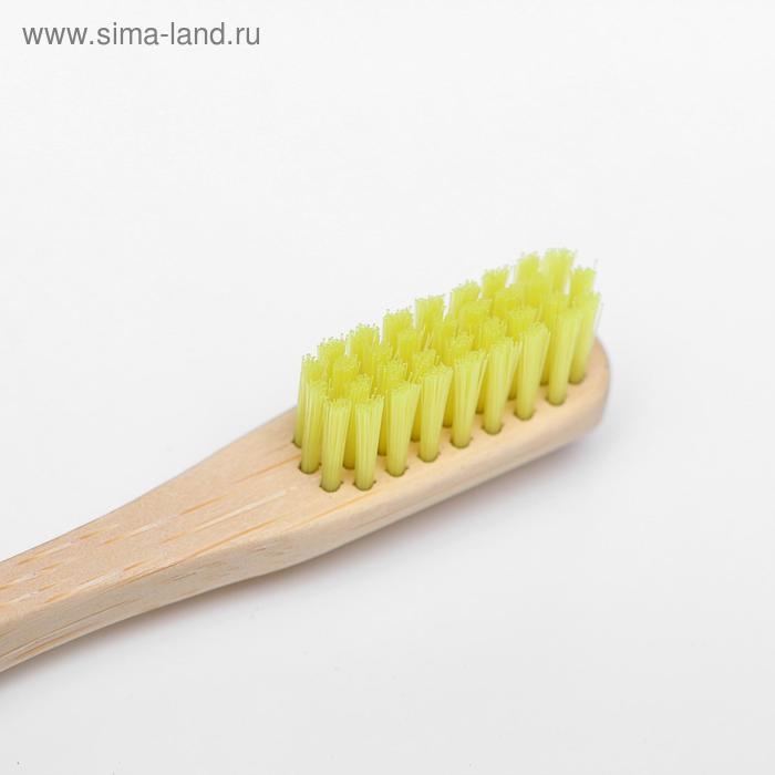 Бамбуковая зубная щётка средней жесткости, микс цветов Бамбуковая зубная щётка средней жесткости, микс цветов