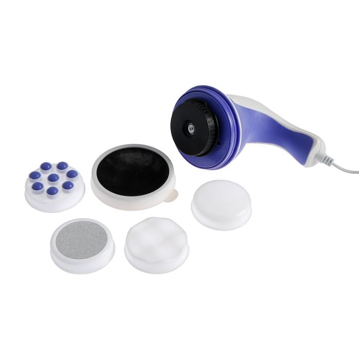 Массажёр для тела Luazon LEM-44, 5 насадок, плавная регулировка, 220 В, бело-синий Массажёр для тела Luazon LEM-44, 5 насадок, плавная регулировка, 220 В, бело-синий