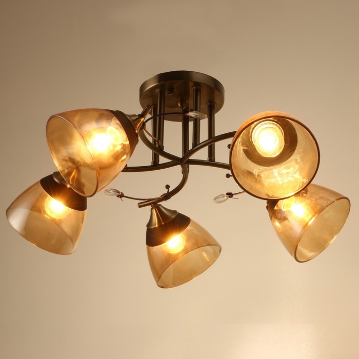 Люстра Люстра "Аста" 5хЕ27 40Вт бронза 65х65х26 см BayerLux