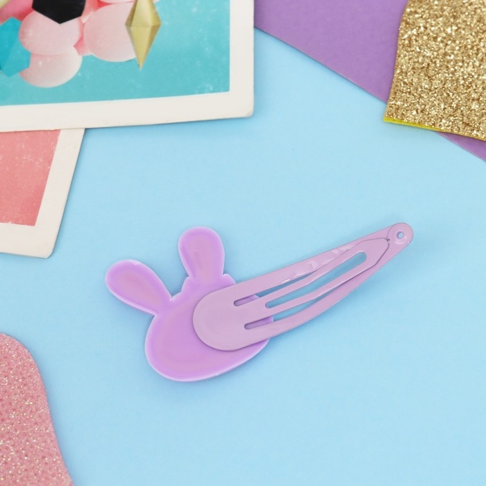 Набор для волос Набор для волос "Ширли" (2 резинки 5 см, 4 невидимки 5,5 см) бабочка, сиреневый