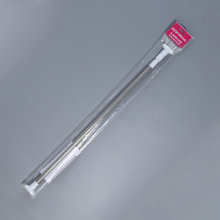 Карниз для ванной Доляна, телескопический,d=3,5 см, 90-160 см, усиленный, цвет серый Карниз для ванной Доляна, телескопический,d=3,5 см, 90-160 см, усиленный, цвет серый