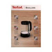 Чайник электрический Tefal KI840830, стекло, 1.7 л, 2200 Вт, чёрный