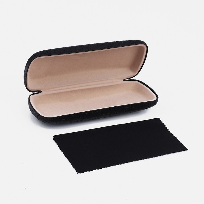 Футляр для очков на хлопушке, длина 15,5 см, цвет чёрный Футляр для очков на хлопушке, длина 15,5 см, цвет чёрный