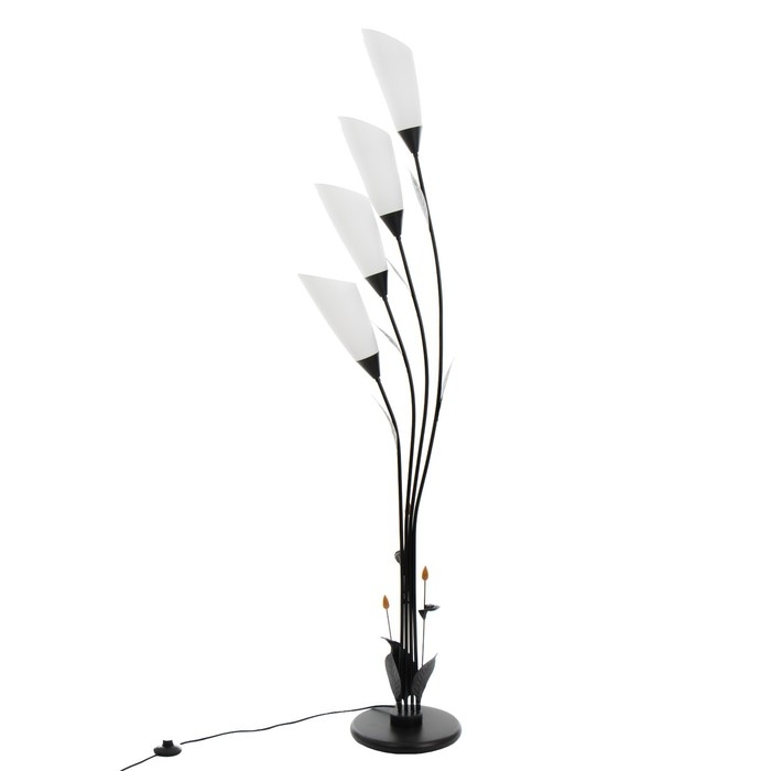 Торшер  Торшер "Ариадна" 4хЕ27 15Вт чёрно-белый h.170 см