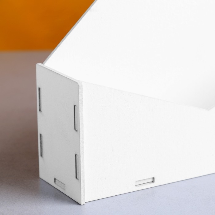 Кашпо деревянное 21×6×18 см Конверт  Кашпо деревянное 21×6×18 см Конверт "Доброе Сердце", белый Дарим Красиво