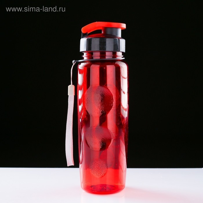 Бутылка для воды спортивная, 650 мл, 23 х 7 см, красная Бутылка для воды спортивная, 650 мл, 23 х 7 см, красная