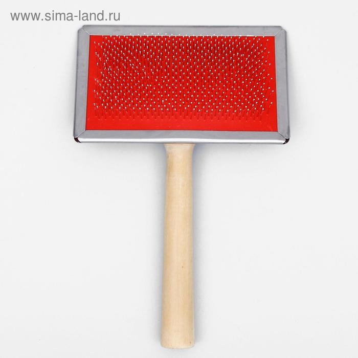 Пуходерка Wood большая широкая с каплями, 12 х 19 см, длинная деревянная ручка Пуходерка Wood большая широкая с каплями, 12 х 19 см, длинная деревянная ручка