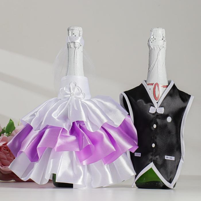 Комплект на стол молодожёнов Комплект на стол молодожёнов "Гармония", сирень