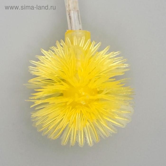 Гирлянда «Нить» 5 м с насадками «Ёжики цветные», IP20, прозрачная нить, 30 LED, свечение мульти, 8 режимов, 220 В Гирлянда «Нить» 5 м с насадками «Ёжики цветные», IP20, прозрачная нить, 30 LED, свечение мульти, 8 режимов, 220 В