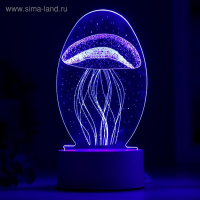 Светильник "Медуза" LED RGB от сети 9,5х10х21,5 см RISALUX