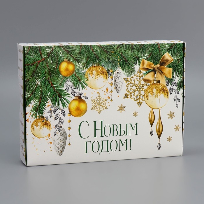 Коробка подарочная новогодняя складная «Чудеса случаются!», 21 х 15 х 5 см, Новый год Коробка подарочная новогодняя складная «Чудеса случаются!», 21 х 15 х 5 см, Новый год