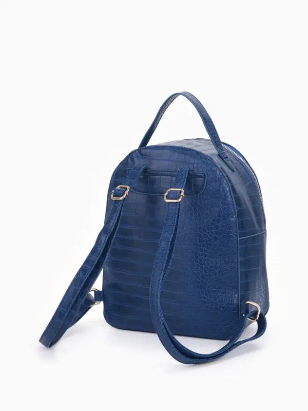 Рюкзак женский на молнии, с карманом, размер 24&times;12&times;31 см, синий