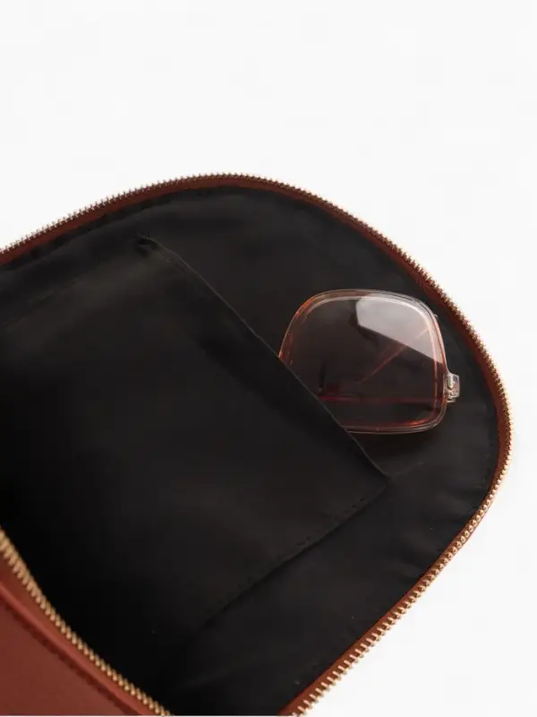 Рюкзак женский на молнии, с карманом, размер 27&times;13.5&times;33 см, коричневый