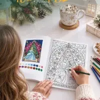 Раскраска по номерам, новогодняя, 17&times;24 см, &laquo;Принцессы&raquo;