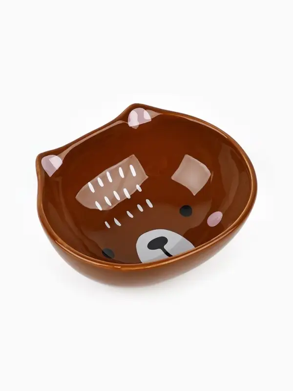 Тарелка суповая керамическая &laquo;Медведь&raquo;, 13&times;11&times;5.5 см, 300 мл