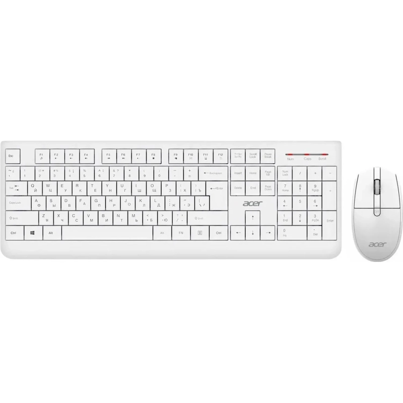 Набор клавиатура+мышь Acer OCC401,белый,USB,беспр,Multimedia (ZL.ACCCC.017)