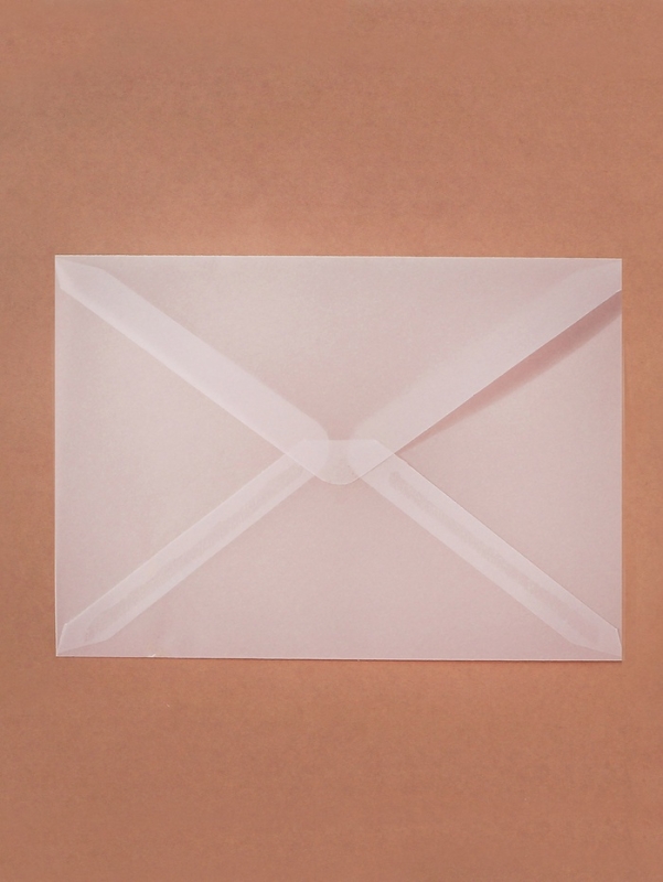 Набор 50 штук конвертов из кальки прозрачные (11.5 х 16.5 см), плотность 113 г/кв.м