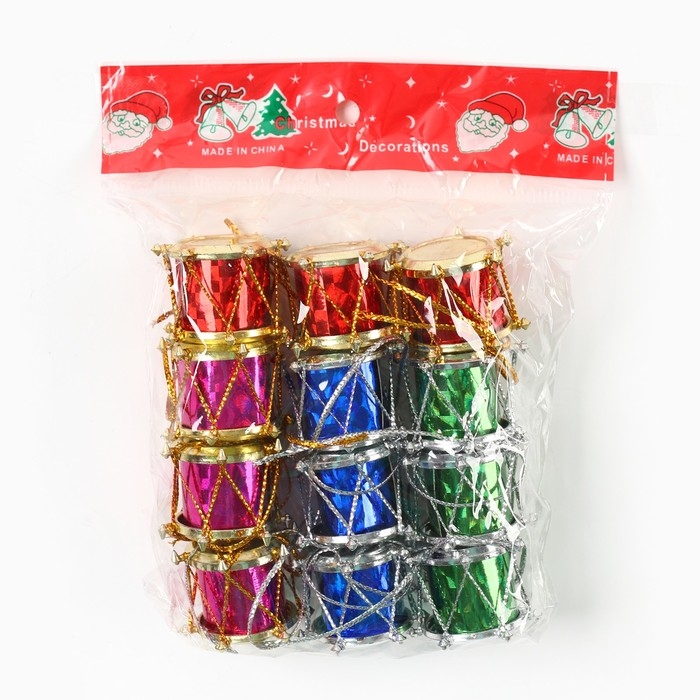 Ёлочные игрушки новогодние «Барабаны», на Новый год, МИКС Ёлочные игрушки новогодние «Барабаны», на Новый год, МИКС