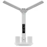 Часы - лампа электронные: календарь, термометр, LED, 3 режима, USB, 32&times;12&times;17 см