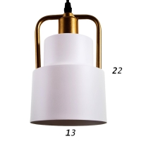 Светильник BayerLux 1657/1WT E27 40Вт бело-золотой 12,5х12,5х22-122 см