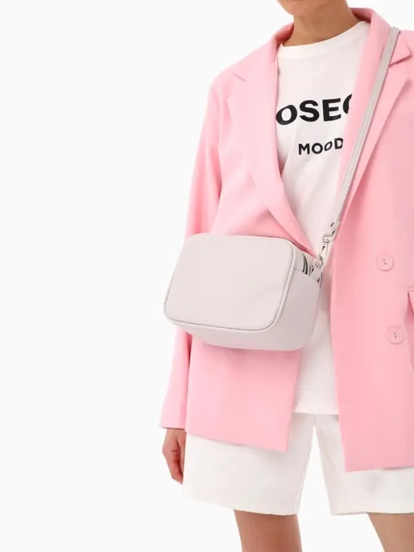 Сумка женская кросс-боди TEXTURA на молнии, 24&times;9&times;15 см, светло-серая