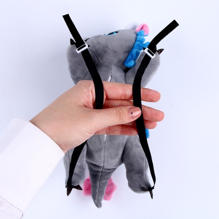 Мягкая игрушка-конфетница «Дракон большой», серый, 20 × 18 см