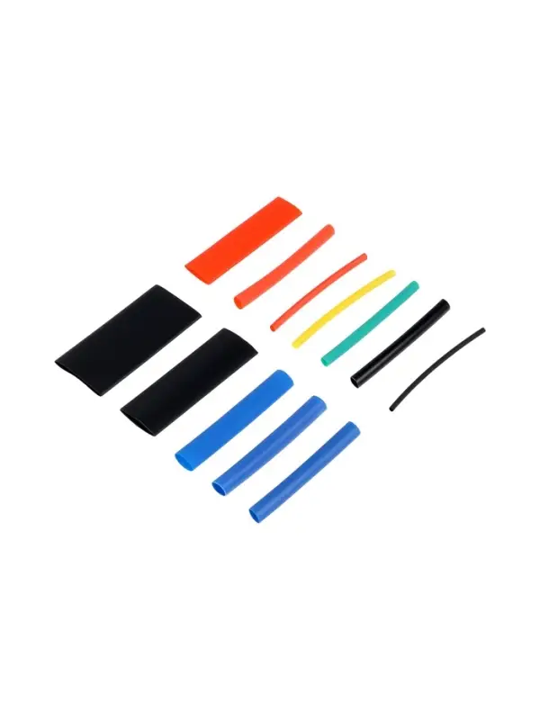 Термоусаживаемая трубка, 1/1.5/2/2.5/3/3.5/4/5/6/7/10/13 мм, набор 750 штук, длина 45 мм, в кейсе
