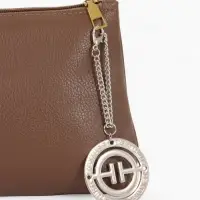 Сумка - мешок женская TEXTURA, на магните, с косметичкой, 34&times;12&times;27 см, коричневая