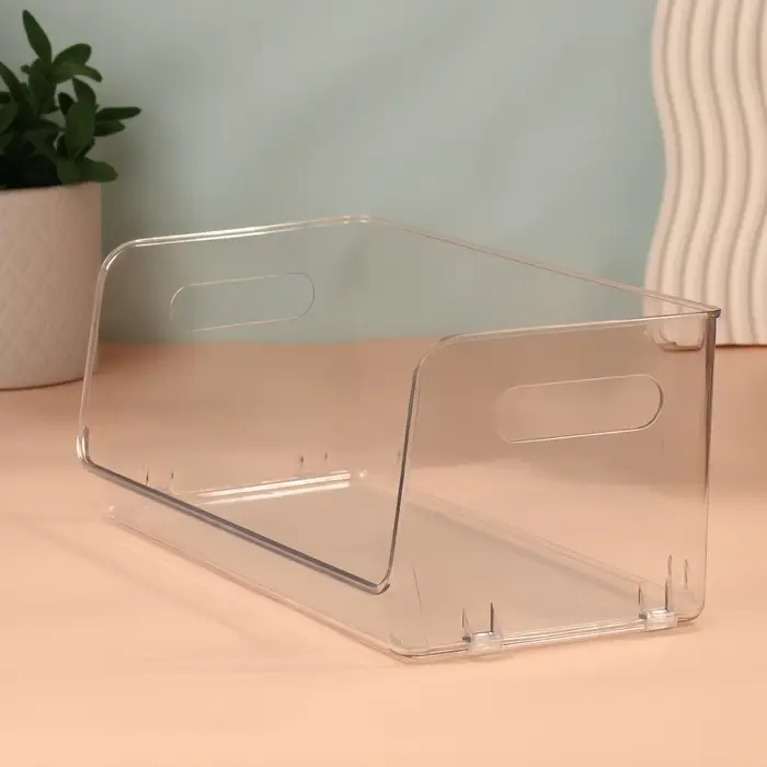 Органайзер для хранения, с ручками, 1 секция, 30&times;14&times;13 см, прозрачный