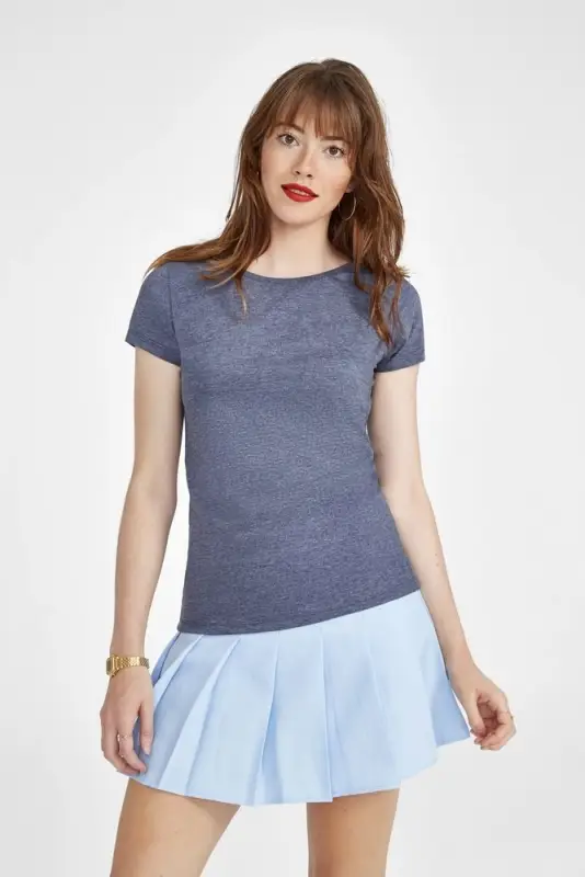 Футболка женская Mixed Women голубой меланж, размер XL