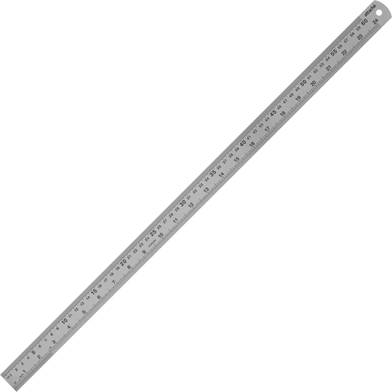 Линейка металлическая 60см Attache (24х9/8 )