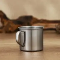 Кружка Доляна &laquo;Мэйли&raquo;, 170 мл, d=7 см, толщина 0.33 мм, нержавеющая сталь, хромированная