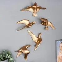 Сувенир полистоун настенный декор "Чайка" МИКС золото Сувенир полистоун настенный декор "Чайка" МИКС золото