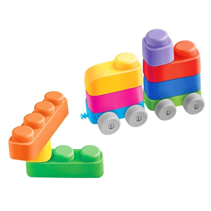 Конструктор «Мягкие кирпичики plus. Весёлый транспорт», 10 деталей, колёсики Конструктор «Мягкие кирпичики plus. Весёлый транспорт», 10 деталей, колёсики