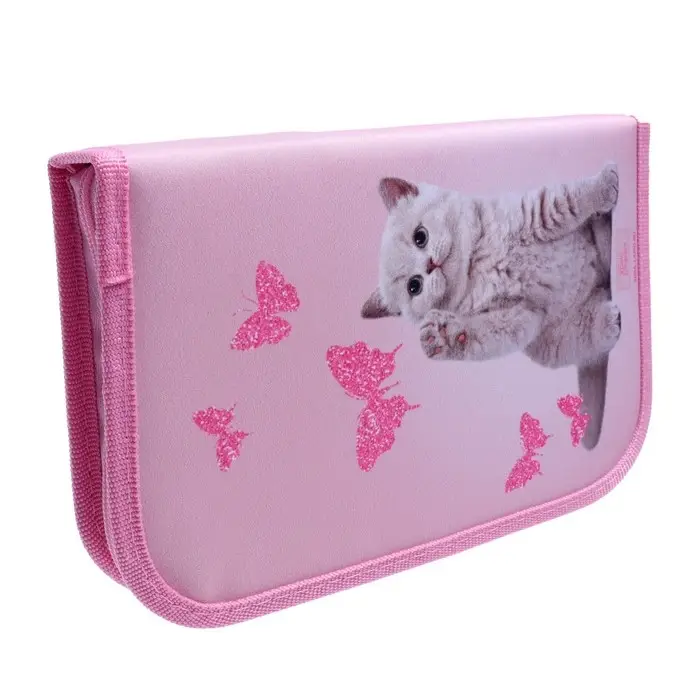 Пенал школьный, 3 секции, 14&times;21&times;4 см &laquo;Котенок&raquo;