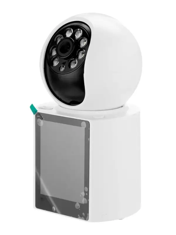 Видеокамера WiFi Cam-12, 2 Мп, 1920&times;1080, угол обзора 110&deg;, 5 V, двухсторонняя связь, экран, белая