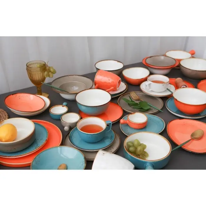 Чайная пара Magistro &laquo;Церера&raquo;, 2 предмета: чашка 250 мл, блюдце d=16.5 см, фарфор, коричневая