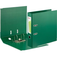 Папка-регистратор Комус Стандарт 75мм&nbsp; зеленая, ПБП2, карм.кор., мет.уг