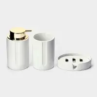 Набор для ванной SAVANNA Gloss, 3 предмета, дозатор для мыла, стакан, мыльница