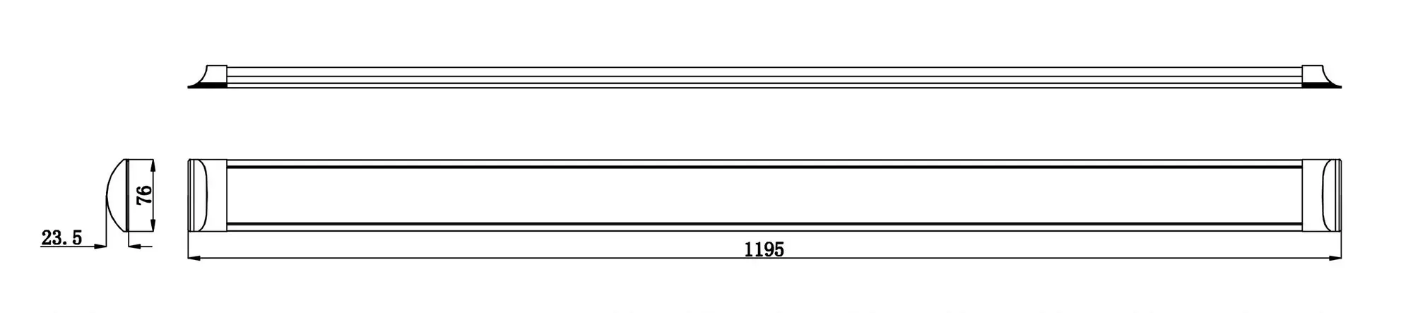 Светильник светодиодный ДВО/ДПО-36Вт 3600Лм 6500К IP40 1200х75мм матовый SPO-5-40-6K-M (F)