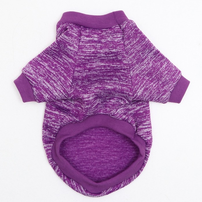 Свитер меланжевый, размер 2XL (ДС 41, ОШ 34, ОГ 55 см) фиолетовый