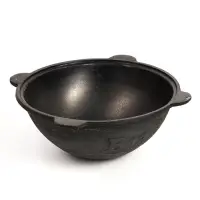 Казан Шафран, 12 л, круглое дно, алюминиевая крышка, чугун