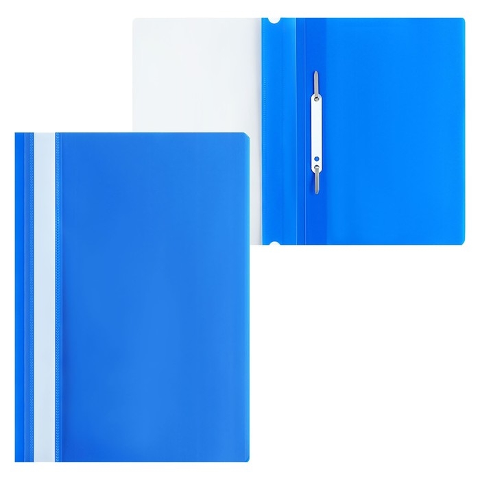 Набор папок-скоросшивателей А4, 5 штук, Calligrata, 180 мкм, с прозрачным верхом, синий Набор папок-скоросшивателей А4, 5 штук, Calligrata, 180 мкм, с прозрачным верхом, синий