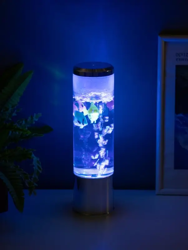 Светильник Светильник "Аквариум с рыбками" LED RGB 4,5Вт USB серебро 8,7х8,7х27 см