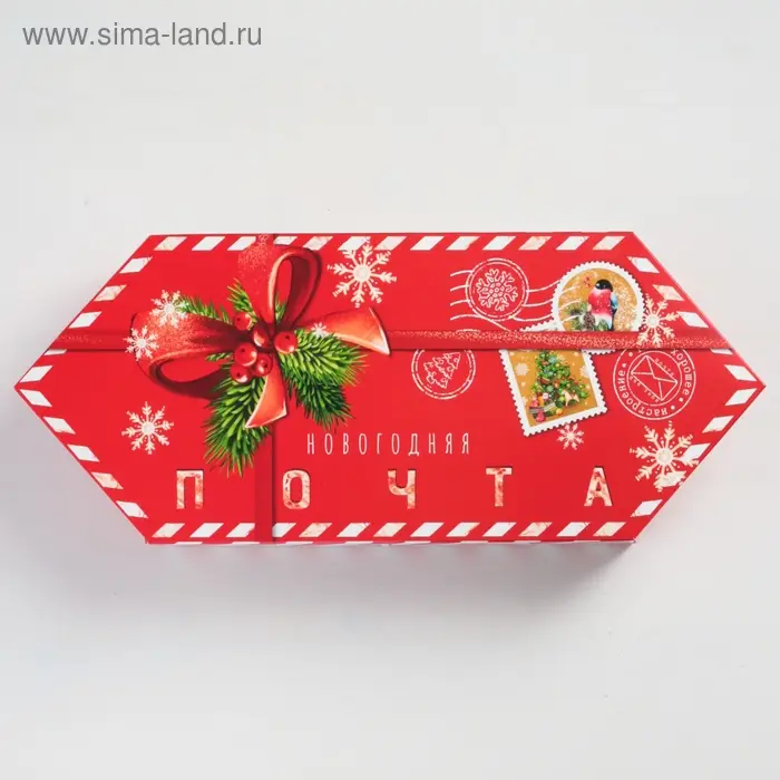 Коробка - конфета подарочная новогодняя складная «Новогодняя почта», 14 х 22 х 8 см, Новый год Коробка - конфета подарочная новогодняя складная «Новогодняя почта», 14 х 22 х 8 см, Новый год