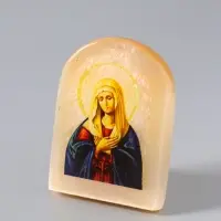 Икона Умиление, 6х5 см, селенит