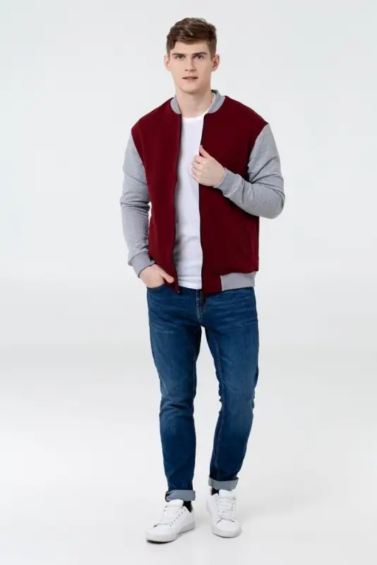 Бомбер College, бордовый, размер M Бомбер College, бордовый, размер M