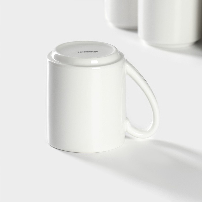 Набор кружек фарфоровых Magistro Mien, 6 предметов: 270 мл, цвет белый Набор кружек фарфоровых Magistro Mien, 6 предметов: 270 мл, цвет белый